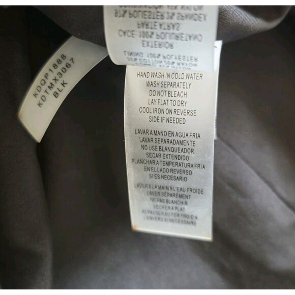 Kensie NWT Women's Black Lace-Trim Faux-Leather Shift Dress Size 10 - Picture 13 of 14